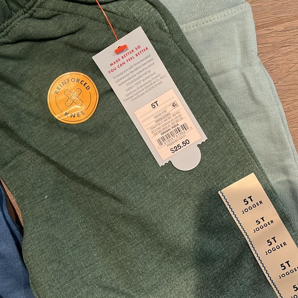 Boys Joggers Set - boys 5T Green & Blue Sweatpants - Picture 5 of 6